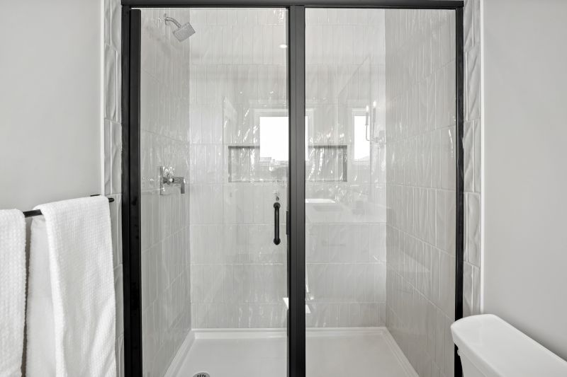 Sleek Shower with Glass Doors